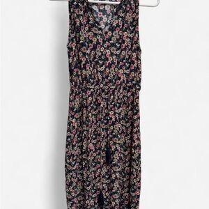 Mason and Belle Small whimsygoth Floral Sleeveless dark moody Midi Dress